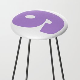9 (Lavender & White Number) Counter Stool