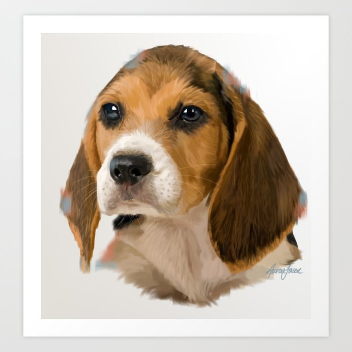 Beagle Pup Print by | Society6