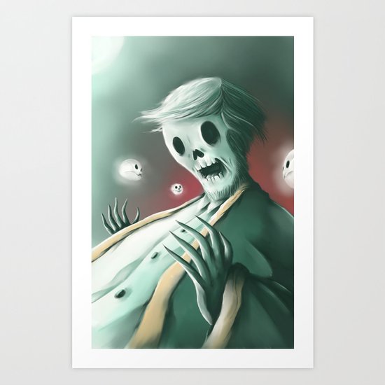 The haunted thoughts Art Print