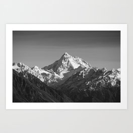 Mountains Black And White Art Print