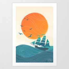 Ship at Sea Art Print
