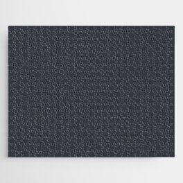 Dark Gray Blue Solid Color Pantone Collegiate Blue 19-4051 TCX Shades of Black Hues Jigsaw Puzzle