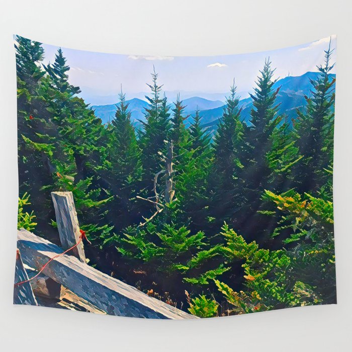 Pine Wave Wall Tapestry