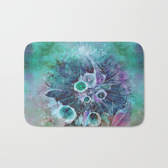 Fractal Bouquet Bath Mat