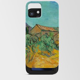 Wooden Cabins among the Olive Trees and Cypresses, 1889 by Vincent van Gogh iPhone Card Case