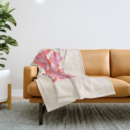 Sea Leaf: Matisse Collage Peach Edition Throw Blanket
