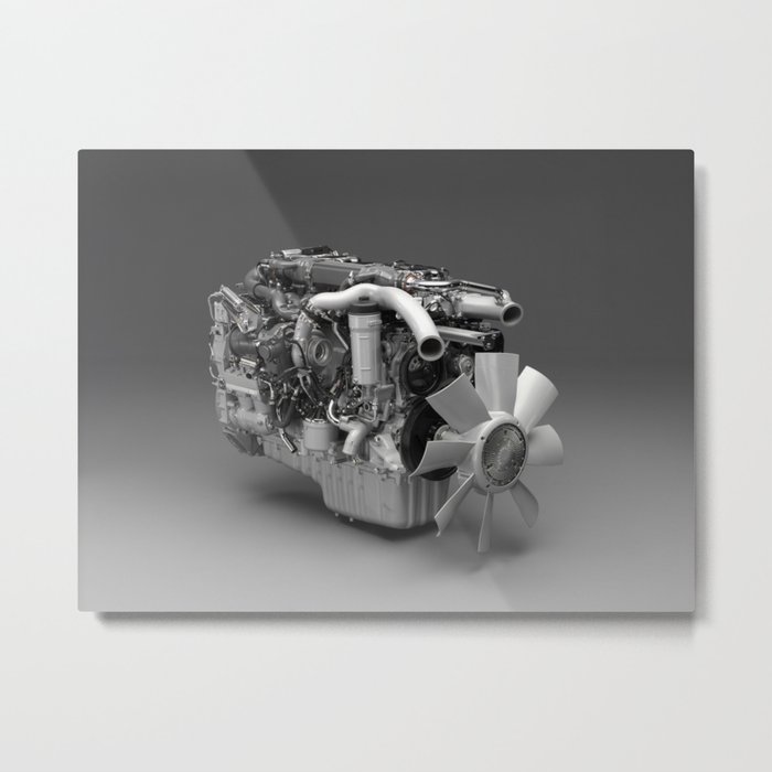3D Engine Model Metal Print