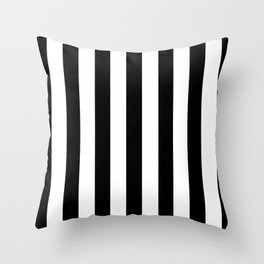 Black and white stripes Throw Pillow