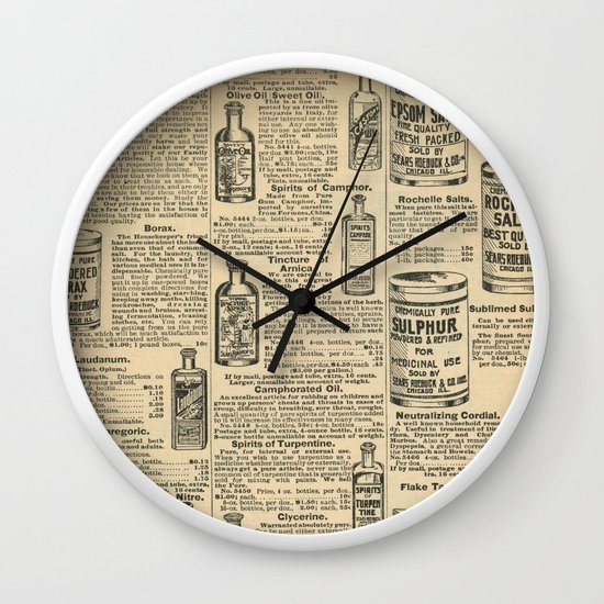 Vintage Catalogue Wall Clock By Nlmiller07art Society6