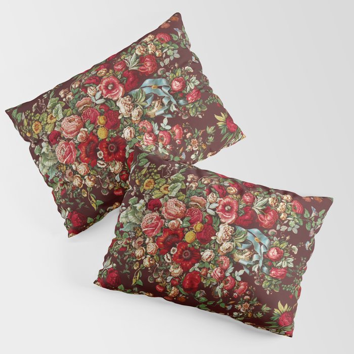 Chintz Pattern- 19th Century Floral Textile Pattern Pillow Sham
