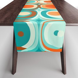 Orange and Turquoise Dots Table Runner