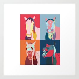 Horse pop art  Art Print