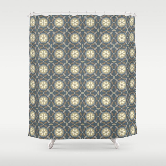 Round And Slate Shower Curtain By Risegluck Society6 Round And Slate Shower Curtain