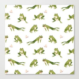 Frogs Pattern Canvas Print