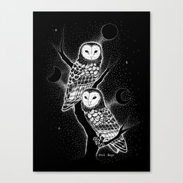 The Witch Owls Canvas Print