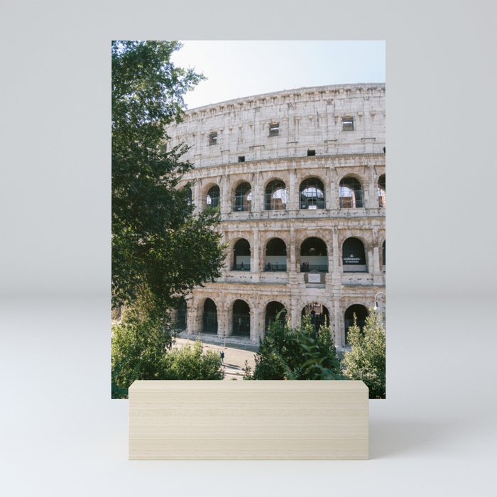 The Roman Colosseum || Ancient Rome, Italy, Architecture, Travel Photography Mini Art Print