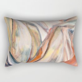 Botanical | Orange and Neutrals Rectangular Pillow