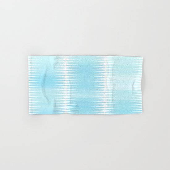 Ocean Blue Geometric Abstract Hand & Bath Towel
