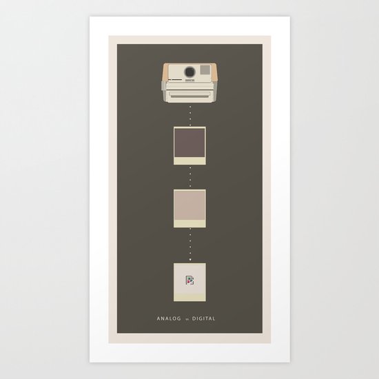 Analog vs. Digital (round I) Art Print