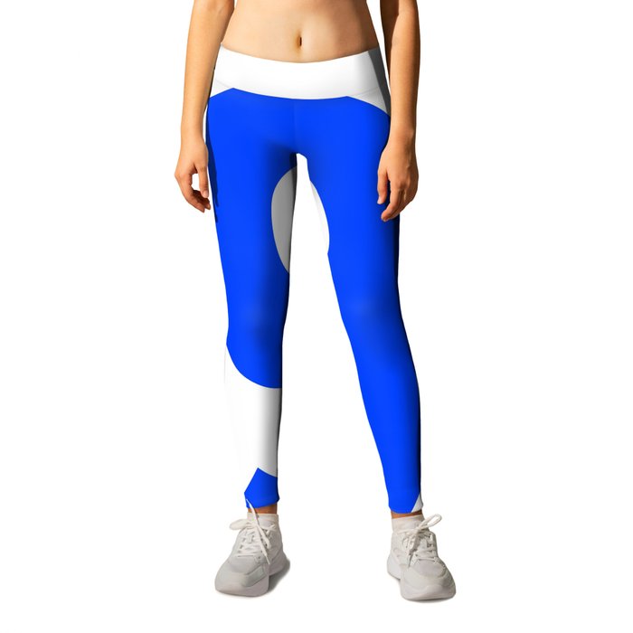 Number 9 (Blue & White) Leggings