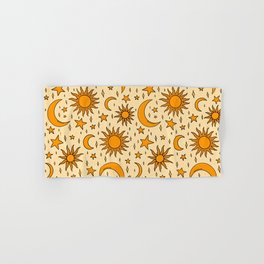 Vintage Sun and Star Print Hand & Bath Towel