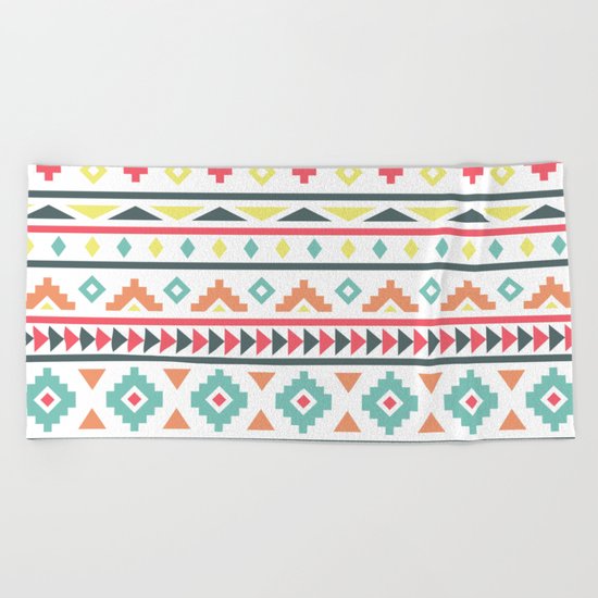 Aztec Pattern Beach Towel