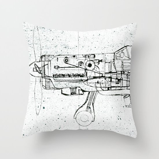 FW - 190 ( B & W) Throw Pillow