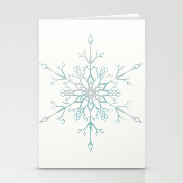 a single snowflake stationery cards by xpressionables society6