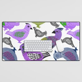 fantasy birds pattern 6 Desk Mat