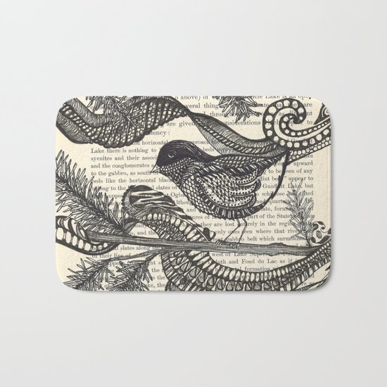 Bird in the Pines Bath Mat
