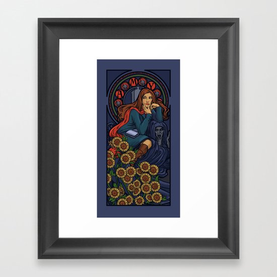 Pond Nouveau Framed Art Print