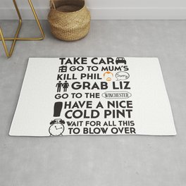 SHAUN OF THE DEAD THE PLAN Rug