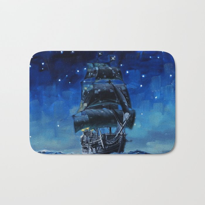 Black Pearl Starry Night Bath Mat