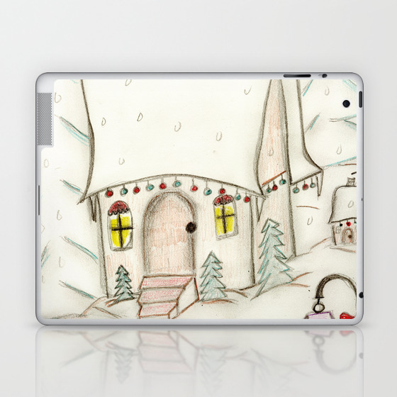 Festive Christmas Scene Laptop & iPad Skin by blayzeink