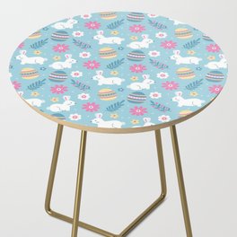 Happy Easter Rabbit Floral Collection Side Table