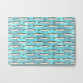Sardines in the pool Metal Print | Ocean, Water, Pattern, Fishing, Swimming, Turquoise, Waves, Portuguese, Fish, Weird 