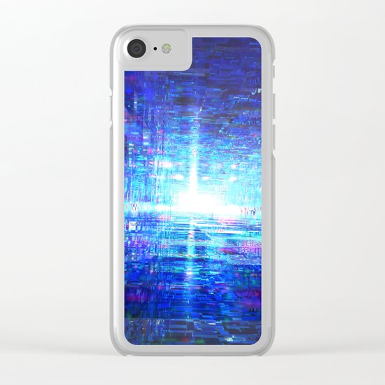 Blue Reflecting Tunnel Clear iPhone Case