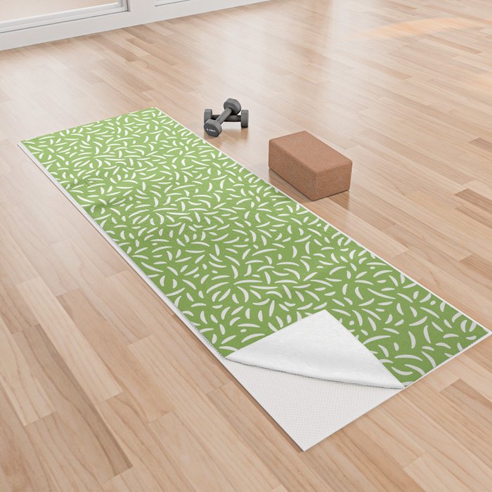 Greenery Grass Pattern Yoga Towel