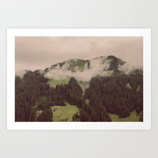 HAZY HILL Art Print