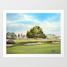 Sunningdale Golf Course 18th Green Art Print
