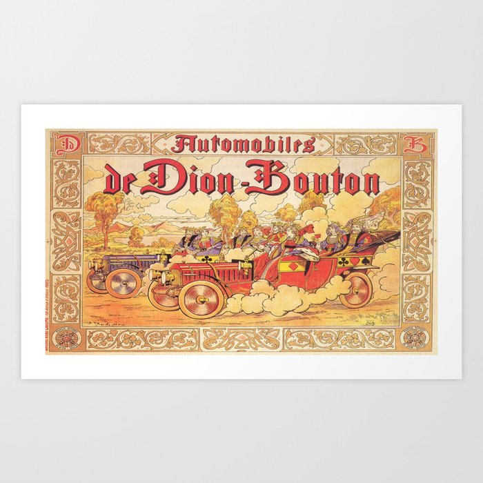 Vintage poster - De Dion Bouton Automobile Art Print