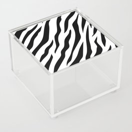 Zebra Print Pattern (white) Acrylic Box