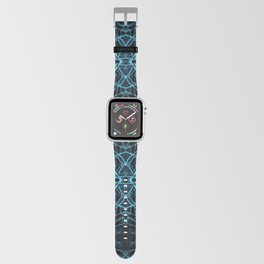 Liquid Light Series 17 ~ Blue Abstract Fractal Pattern Apple Watch Band