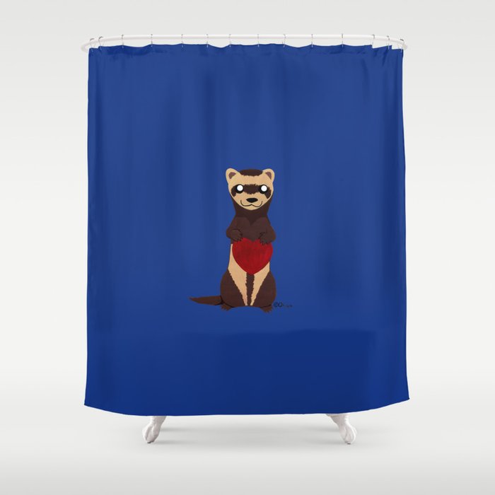 Lovely Ferret Shower Curtain