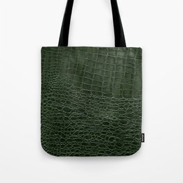 Green faux leather pattern Tote Bag
