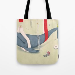 A whale has landed Tote Bag