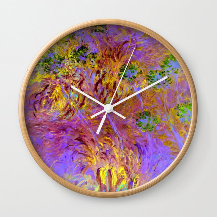Agapanthus_Claude Monet  French impressionist painter (1840-1926) Wall Clock