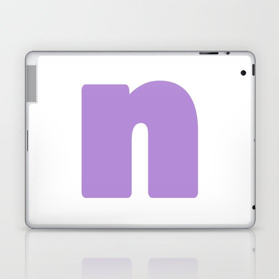 n (Lavender & White Letter) Laptop & iPad Skin