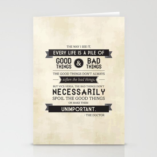Good Things & Bad Things Stationery Cards