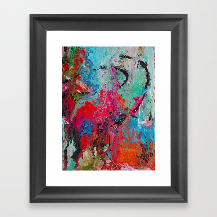 Heaven Rejoices Multi Colored Abstract Luke 15 7 Framed Art Print By Ruthpalmerfineart